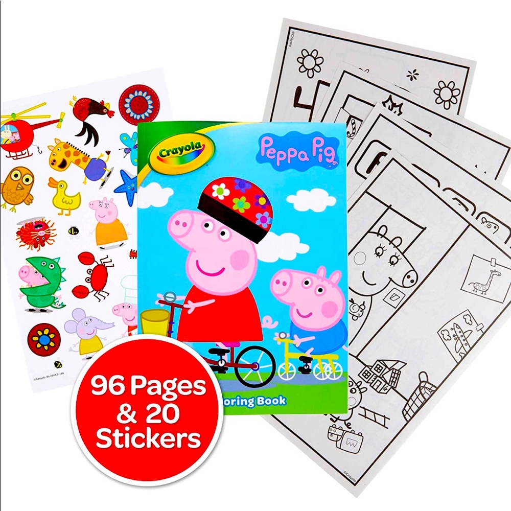 Crayola Peppa Pig Coloring Book with Stickers